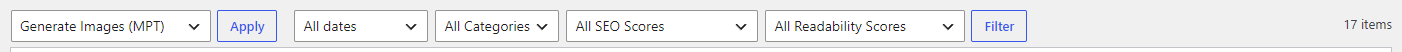 Bulk actions Generate Images (MPT)