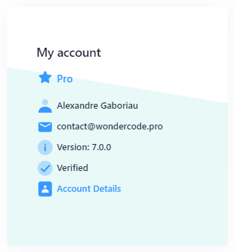 Magic Post Thumbnail My account card